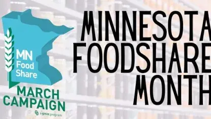 Minnesota Foodshare Month text and logo